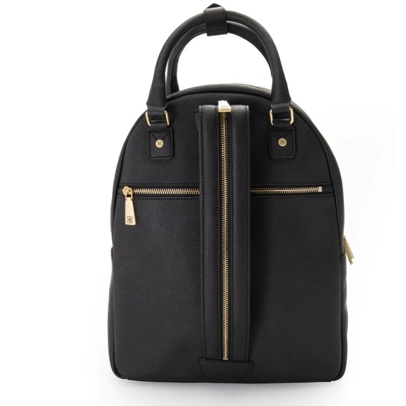 NWT JW Hulme Emma Convertible Black Leather Backpack - Picture 2 of 16